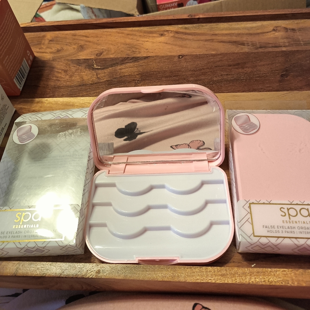 2 New False Eyelash Organizer Case By Spa Essentials
